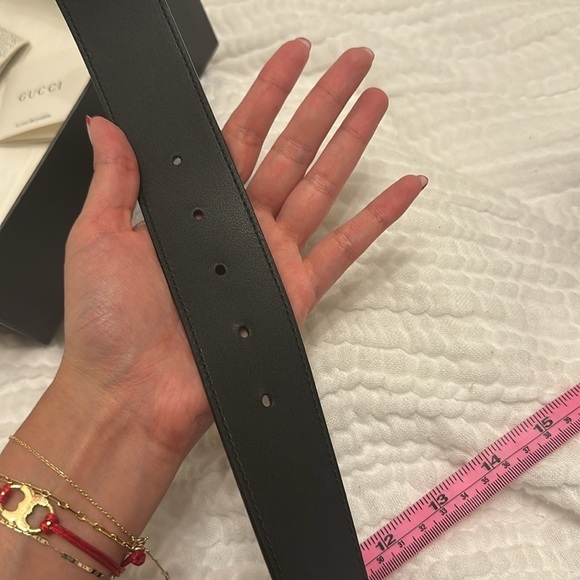GUCCI | BLACK GG MARMONT LEATHER BELT | Size 83/34 main image 13